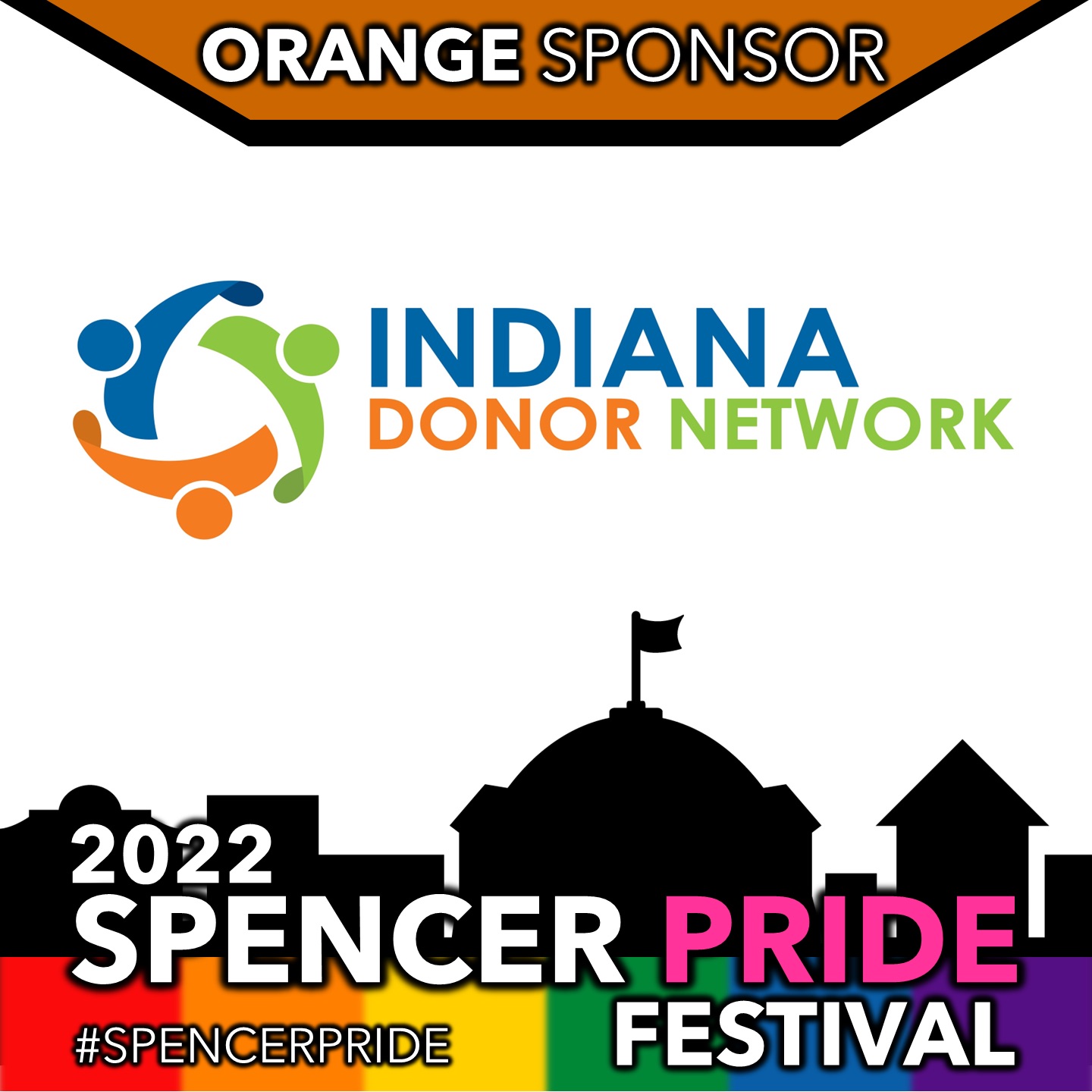 Spencer Pride Festival Indiana Donor Network (Orange Sponsor